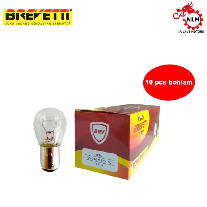 Brevetti Bohlam Bola Lampu belakang Stop Motor BEBEK MATIC 10pcs