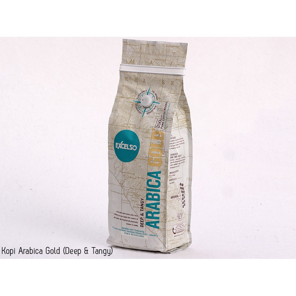 

Excelso Arabica Gold Coffee Biji 200 gram - Biji Kopi
