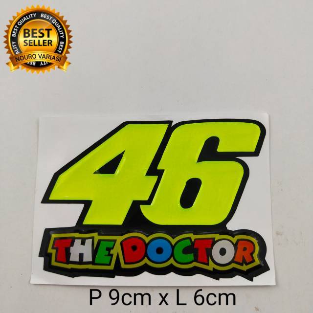 emblem stiker karet sticker timbul 46 ROSSI thailand thailook babylook THE DOCTOR termurah