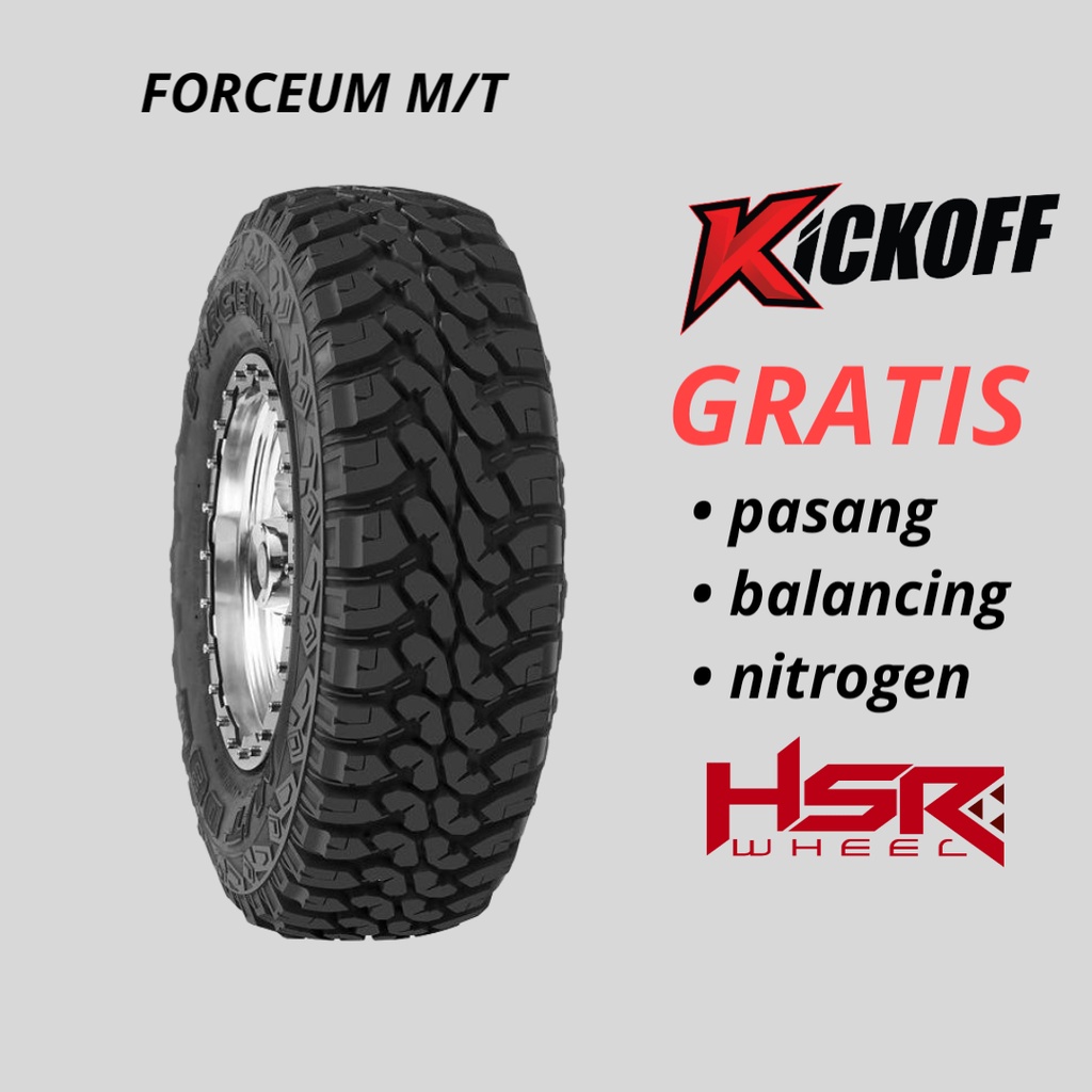 BAN MOBIL KASAR MEREK FORCEUM MT UKURAN 27 8,5 R14 BAN OFFROAD RING 14