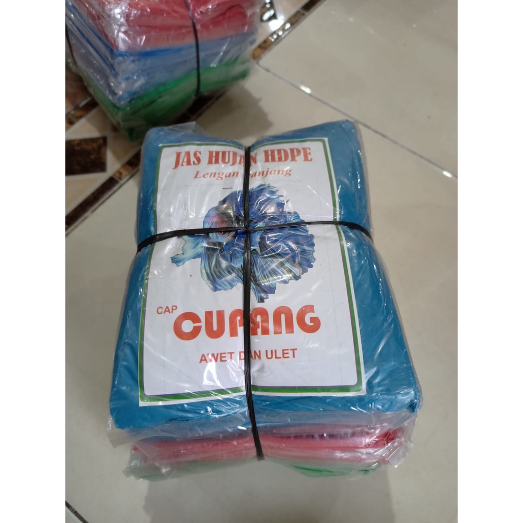 Jas Hujan plastik Poncho Hdpe murah merk cupang