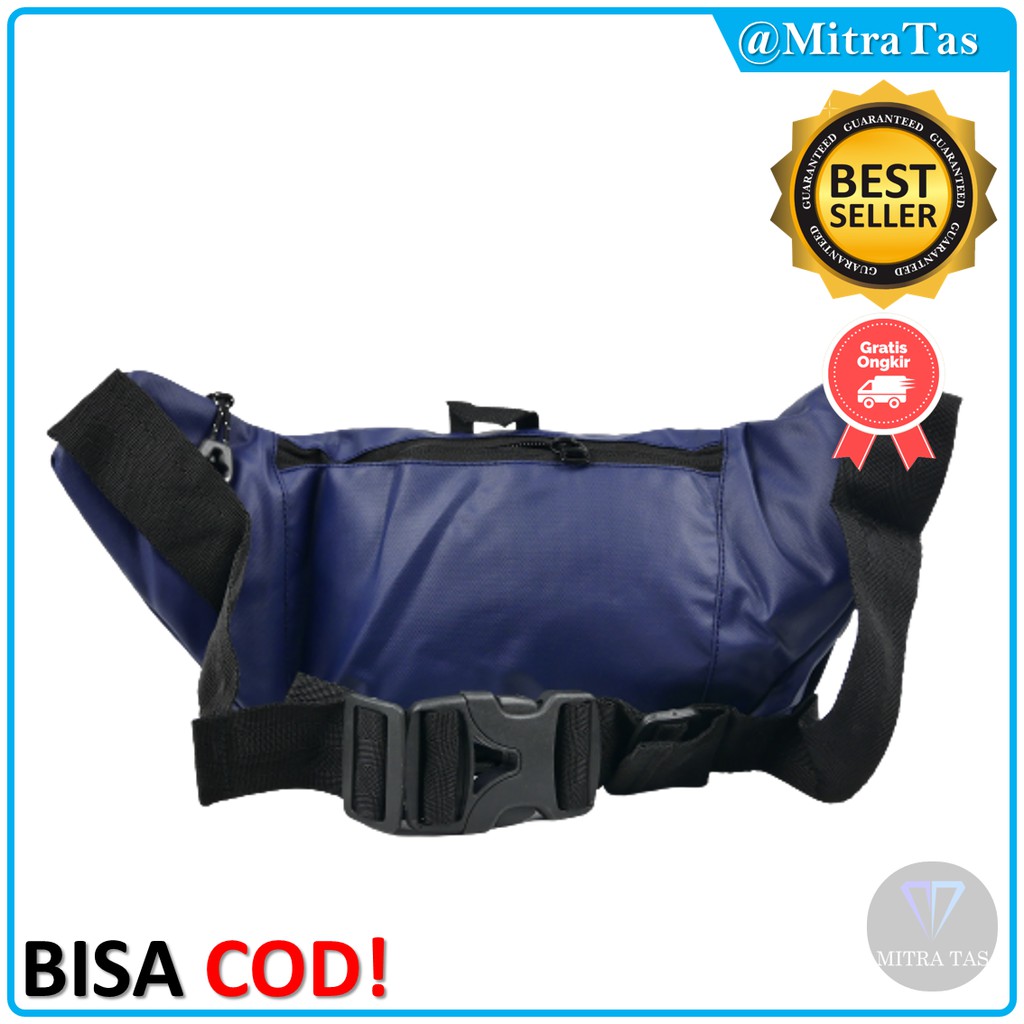 Waist Bag Hardtop Bahan Kulit Waterproof! Tas Pinggang / WaistBag Tahan Air dan Kuat!