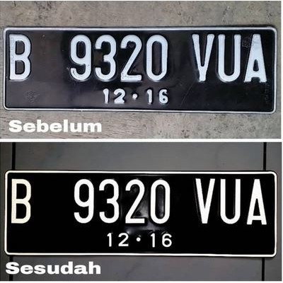 Stiker Plat Nomor Mobil 3M