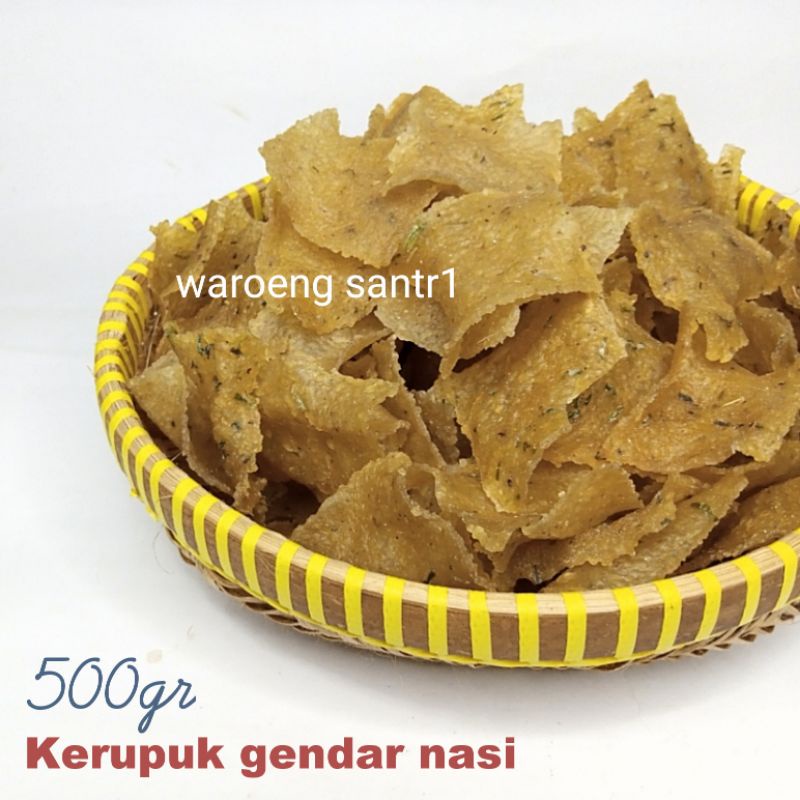 

Kerupuk gendar legendar nasi mentah gurih nagih 500gram