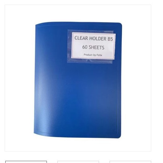 

Felix Clear Holder Album B5 (60 Pocket) Biru