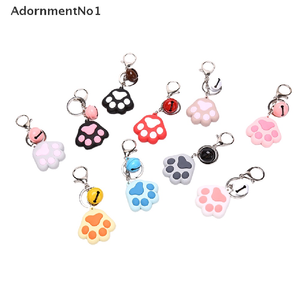 (AdornmentNo1) Gantungan Kunci Bentuk Telapak Kaki Anjing / Kucing 3D Bahan Silikon