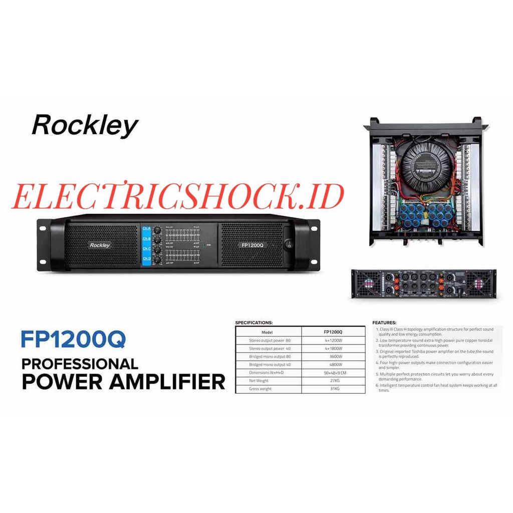 POWER AMPLIFIER ROCKLEY FP 1200 Q ROCKLEY FP 1200Q / FP1200Q CLASS H