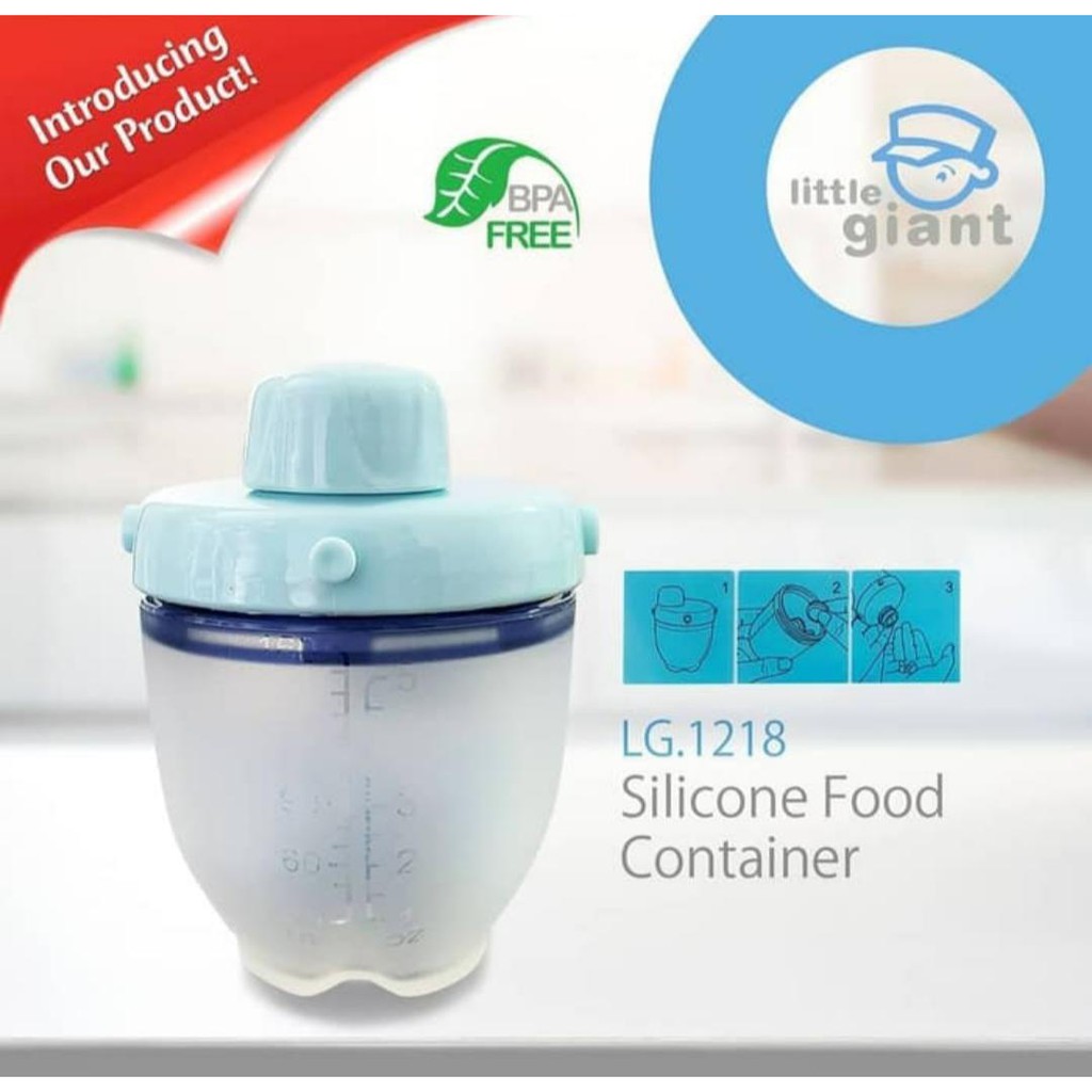 Little Giant LG 1218 Silicone Food Container 160ml 0+M Tempat Penyimpaman Susu