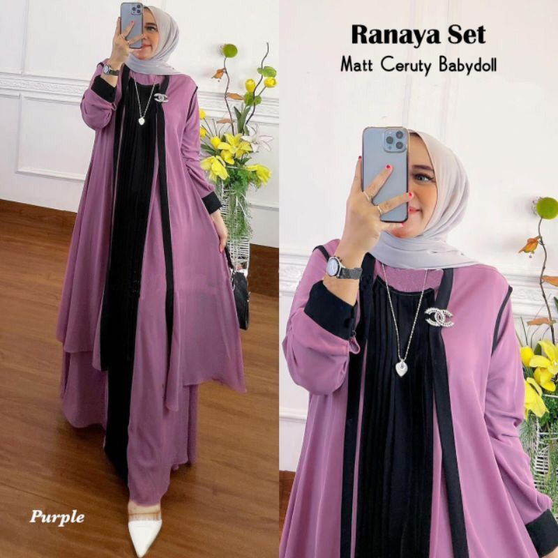 DRESS MUSLIM, baju wanita, baju gamis, dress, gamis, Baju gamis, fashion wanita, Ranaya Set