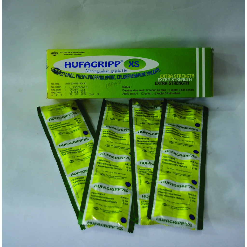 Hufagripp XS Tablet (Obat Flu, Demam dan Sakit Kepala)