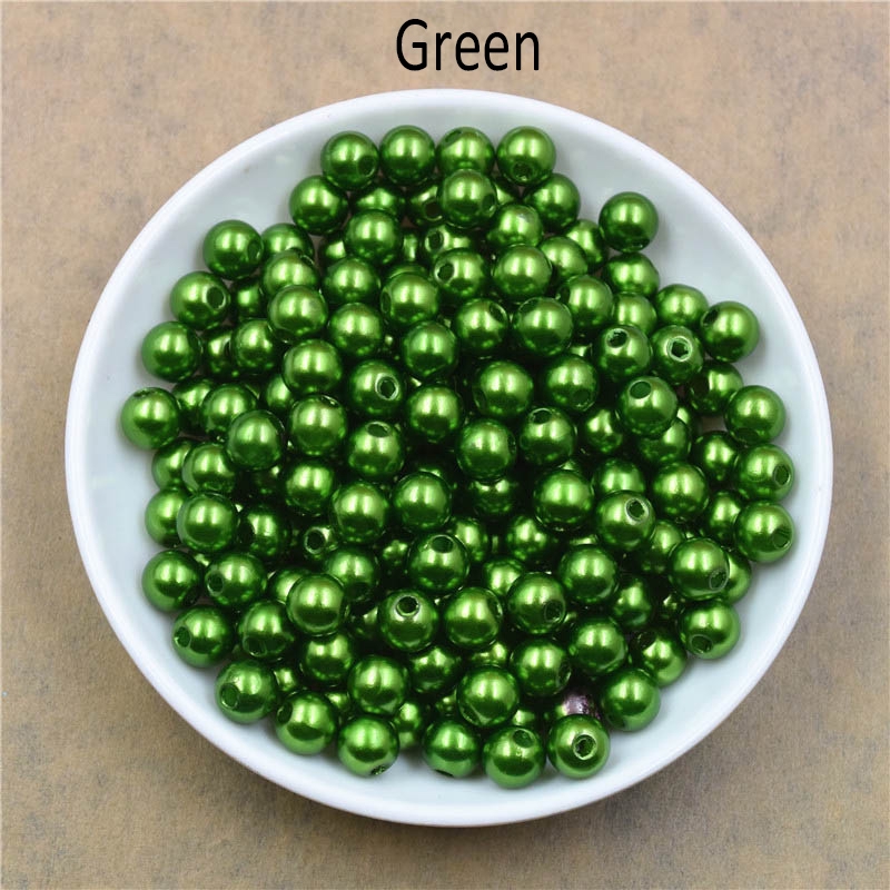 St.kunkka 400pcs/lot 3/4/6/8/10/12MM With Hole ABS Imitation Pearl Beads Round Plastic Acrylic Spacer Beads And  Hot Styles For Making Earrings, Necklace, Bracelets DIY Jelelry