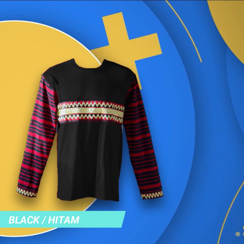 kaos Tapis Lampung Al huda twotone salur lengan panjang