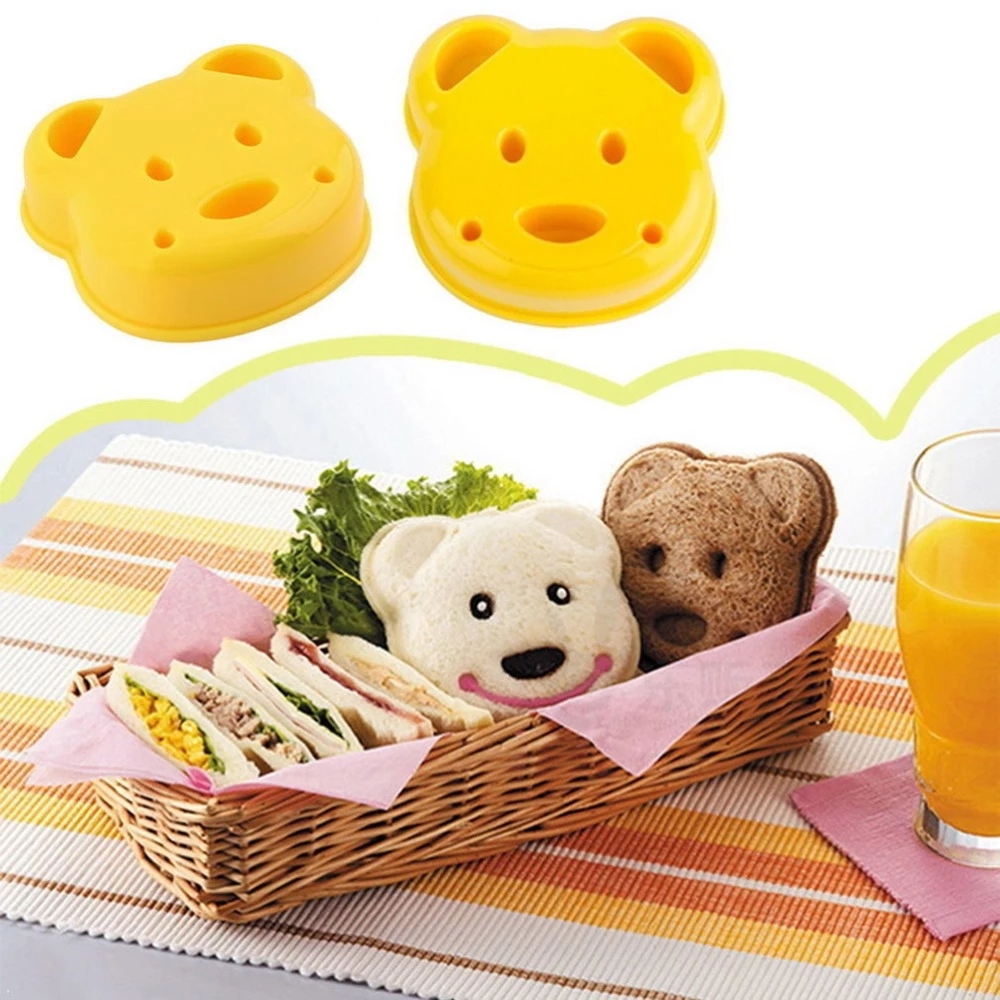 Cetakan Pemotong Roti Panggang Sandwich Bentuk Teddy Bear Untuk Aksesoris Dapur