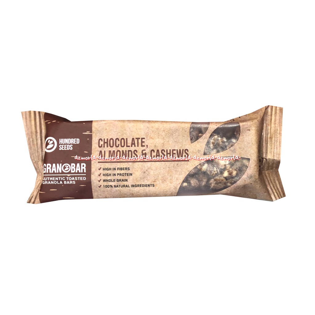 Granobar Granola Bars Chocolate Almonds Chia Seeds Snack Cemilan Sehat 29gr