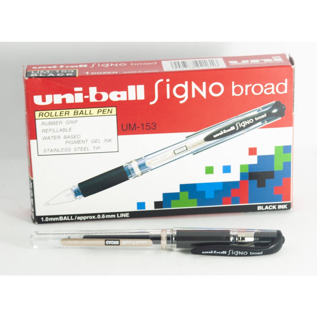 

PULPEN GEL / CAIR UNI BALL SIGNO BROAD UM - 153 WARNA HITAM