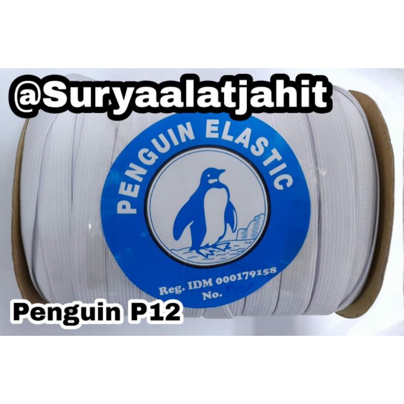 Karet Penguin P12A/1.2cm Putih @120Y =rp.50.100/1Rol