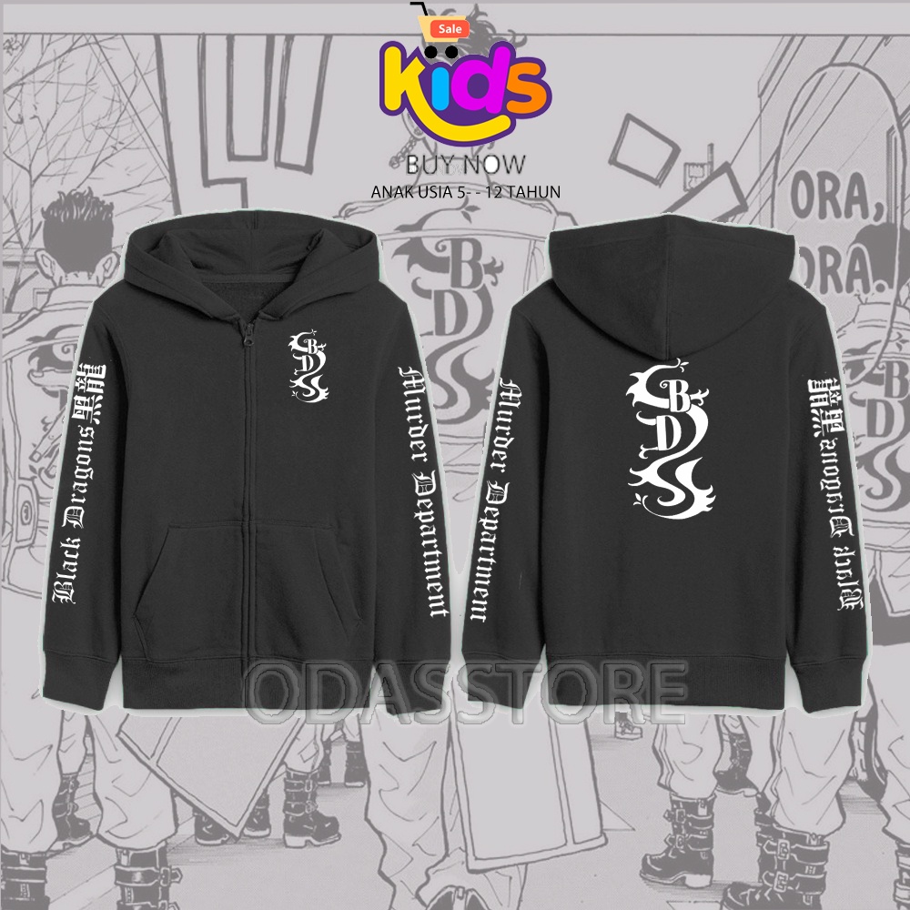 jaket anak anime black dragon jaket anak zipper tokyo revengers pakaian anak jaket anime