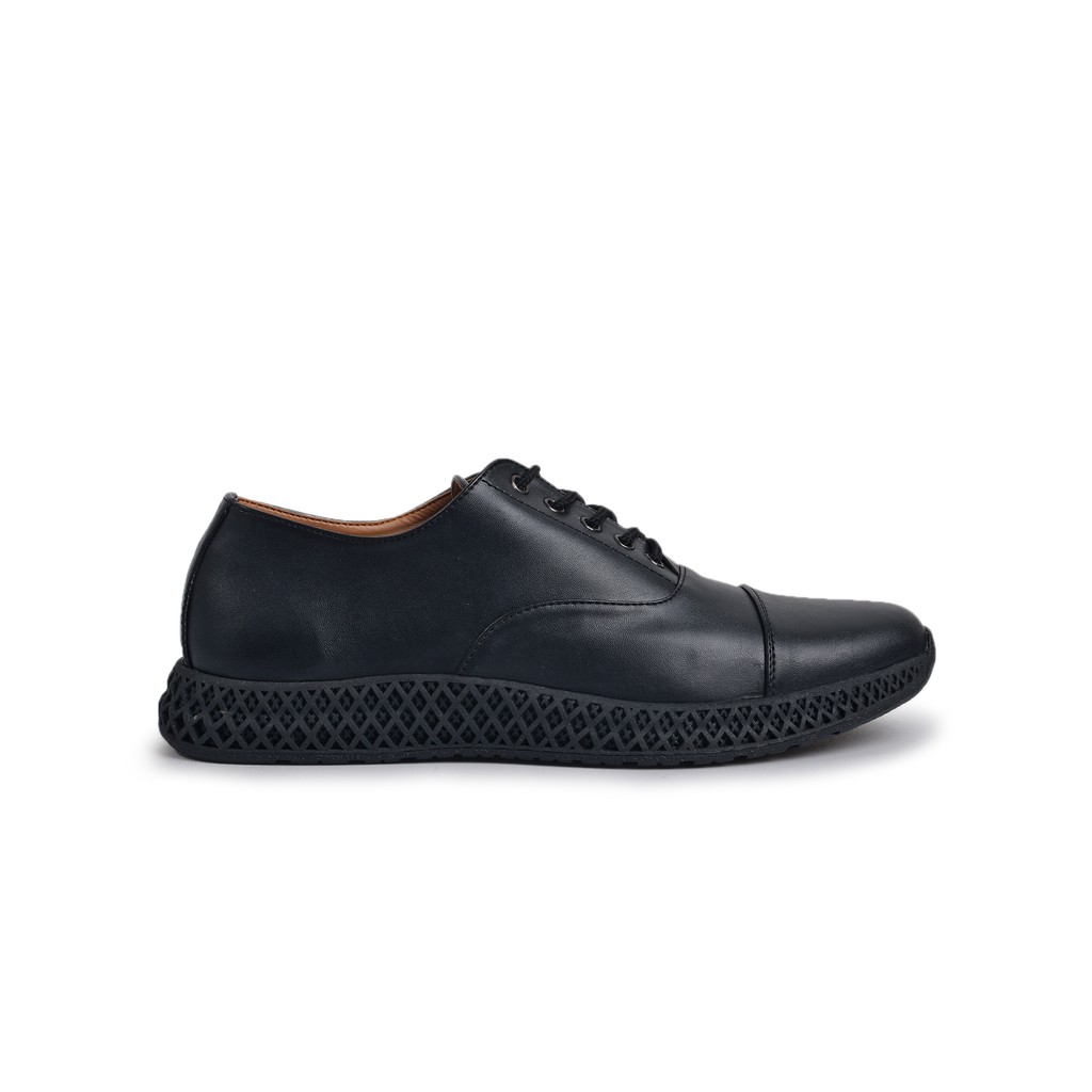 Oxford Ki Black | Sepatu Pantofel Hitam Pria Casual Kerja Cowok Pantofel Laki | FORIND x Monday