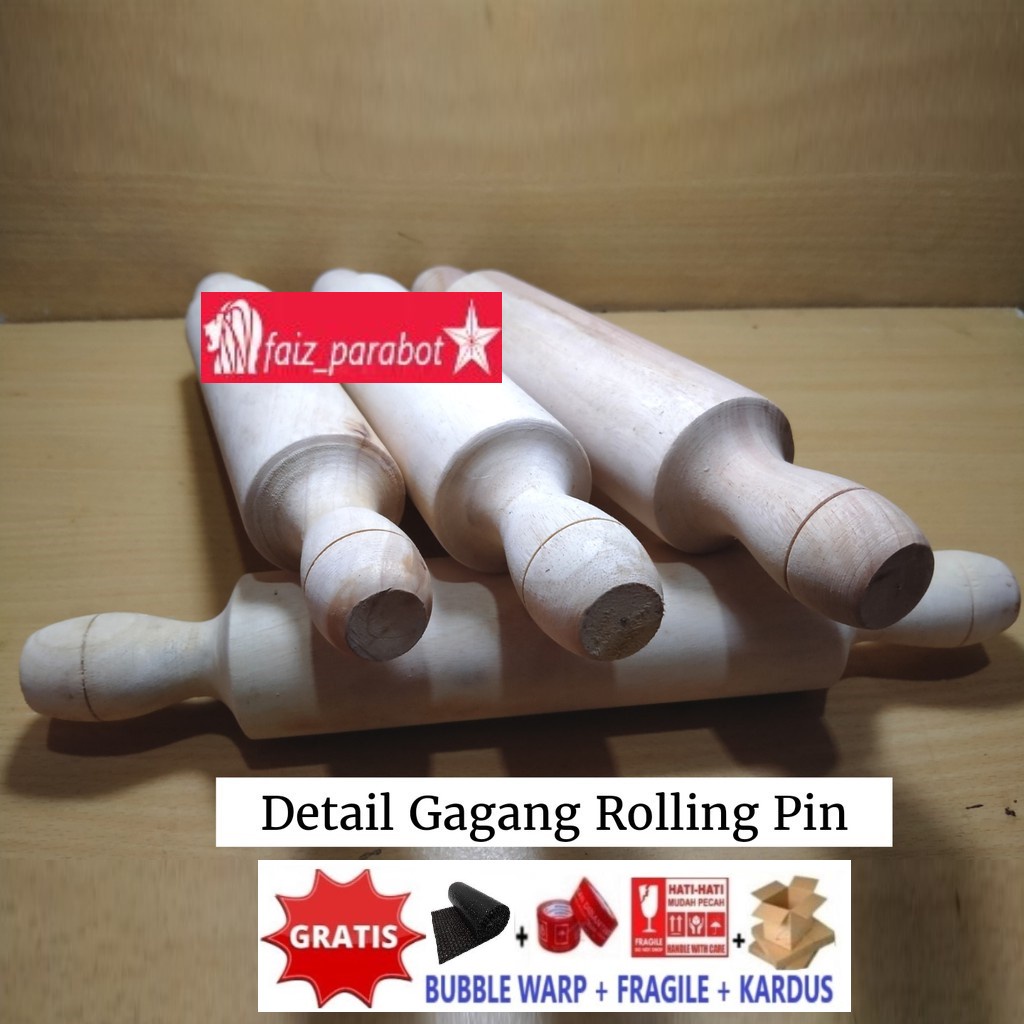 gilingan Rol pin kayu penggilas adonan kue penggiling bahan adonan
