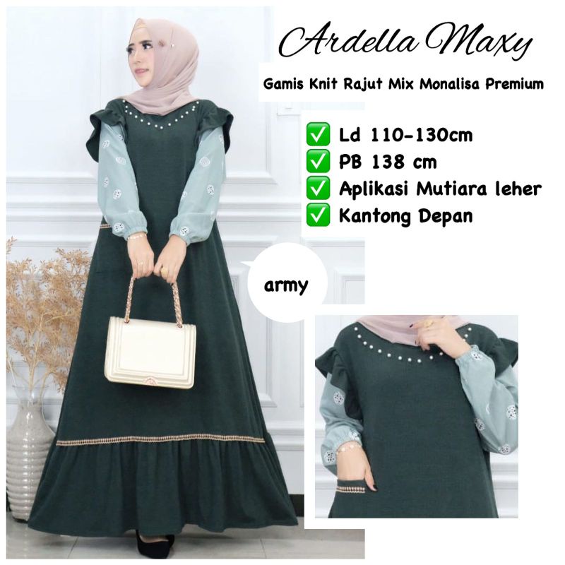 Ardella Maxy - Gamis Knit Rajut Premium / 272-6103