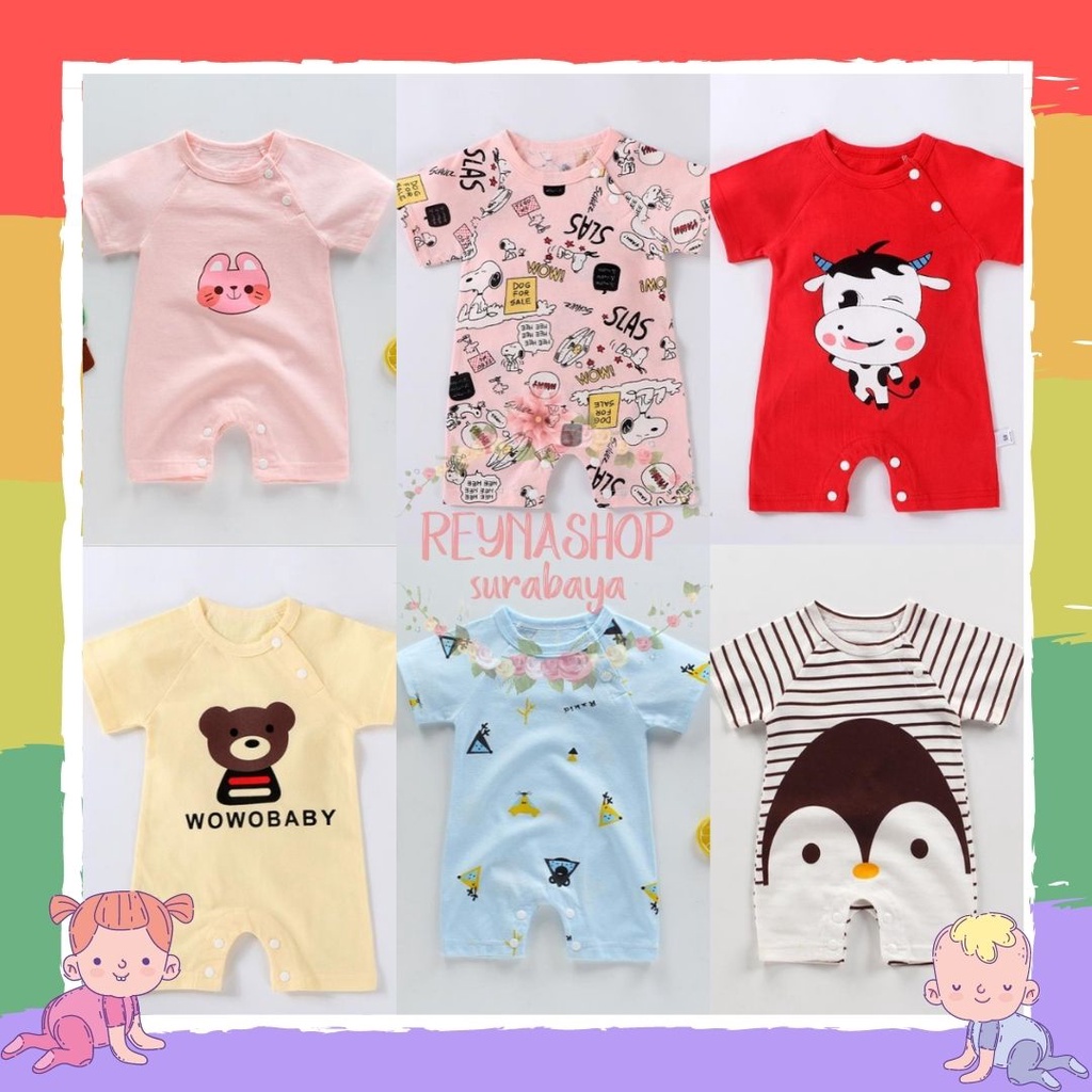 (TAH-TAM) Jumper Pendek Untuk Bayi dan Anak Import Jumper Motif Lucu