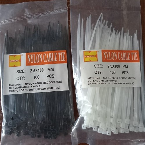 

KABEL TIES UKURAN 2.5X100MM MERK KITANI ISI 100BIJI