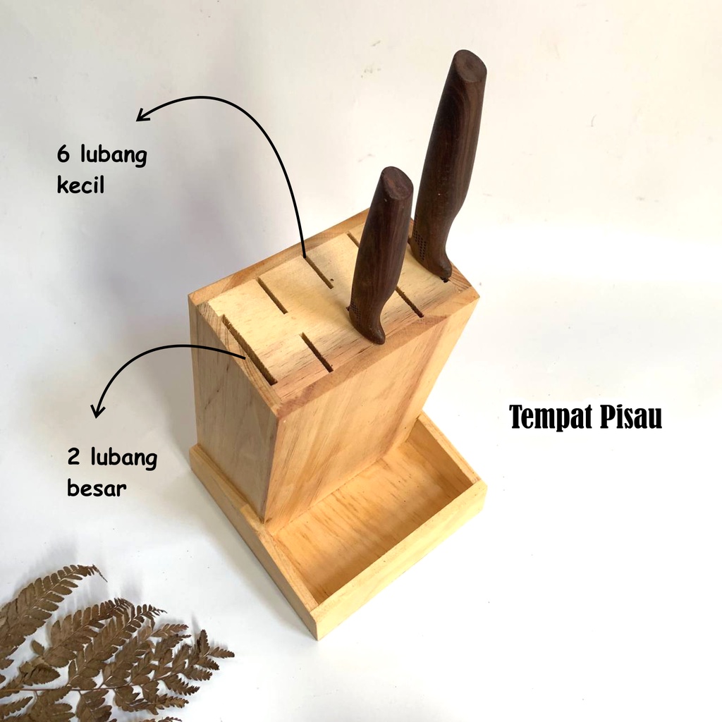 Tempat Pisau Dapur Wadah Pisau Tempat Pisau Kayu Wadah Penyimpanan Pisau