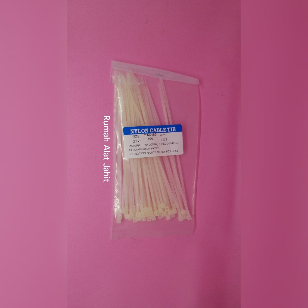 Nylon Kabel Tis / Cable tie / Pengikat Kabel Ukuran 2,5 x 150 mm