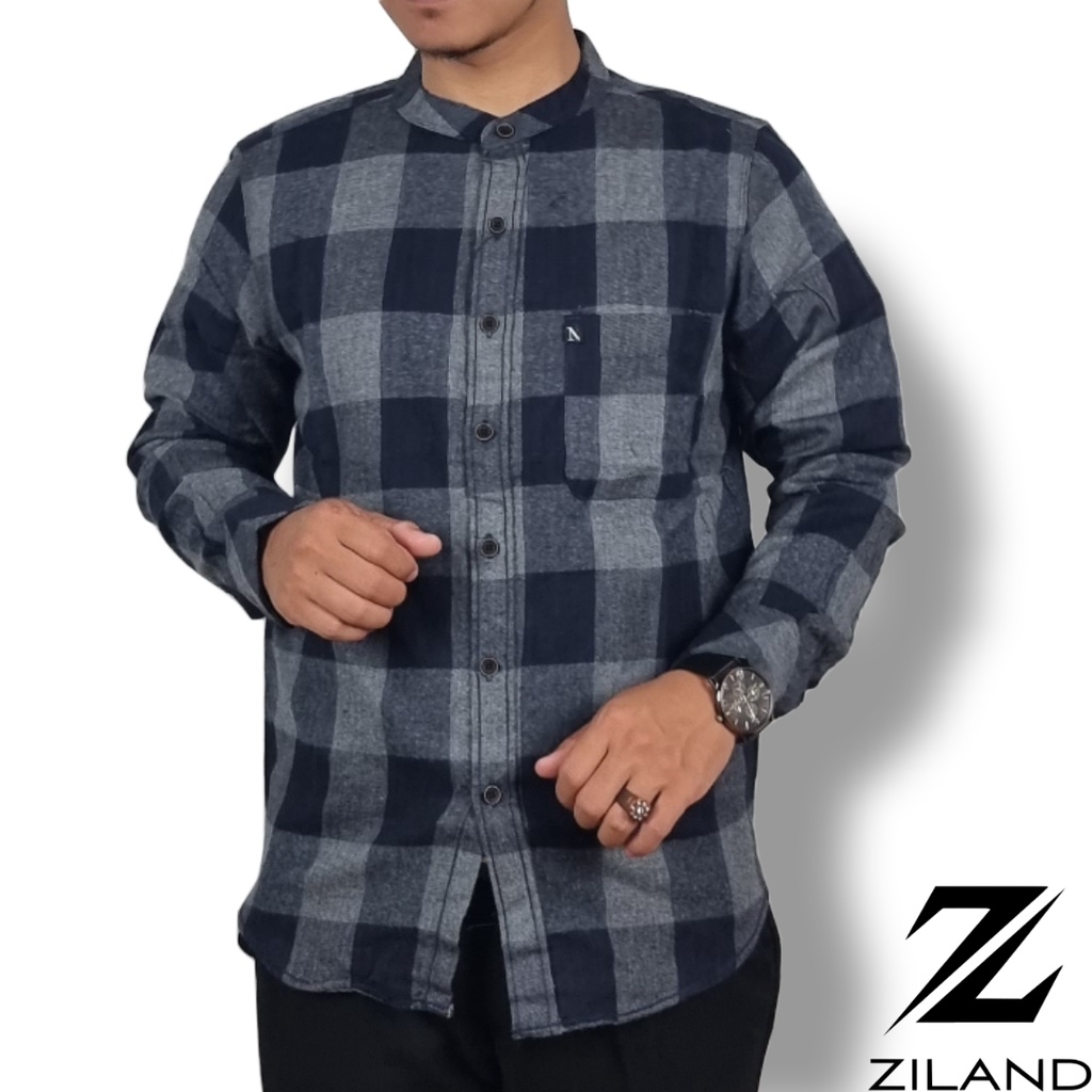 Kemeja Koko Pria Lengan Panjang Katun Flanel Premium New ZLN