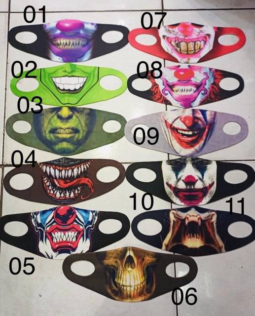 [SIAP KIRIM] Masker Scuba Motif Wajah 3D Termurah