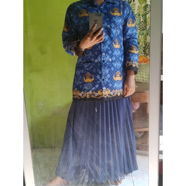 Seragam Korpri Wanita Baru BONUS Rok Plisket Navy