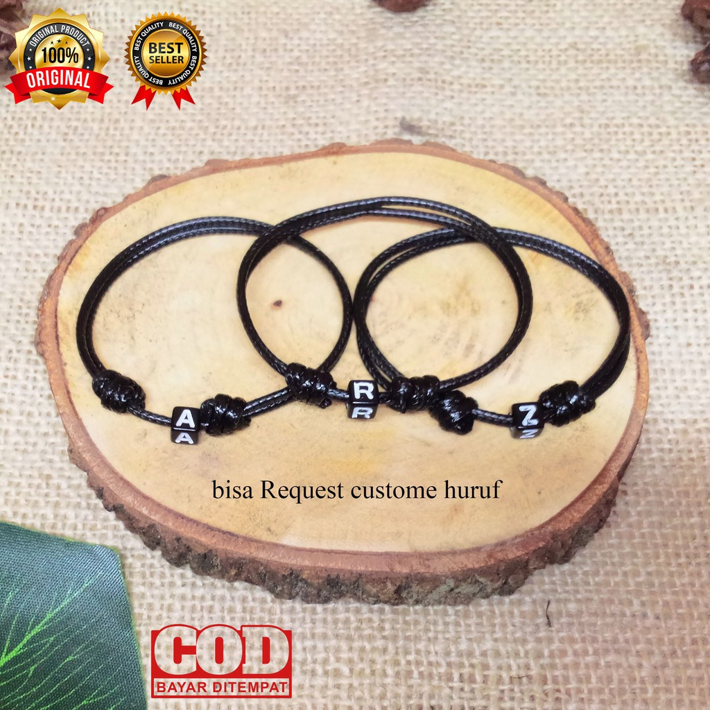 Varian A S Gelang Inisial Nama Huruf custom pria wanita Varian A S Gelang Inisial Nama Huruf custom pria wanita