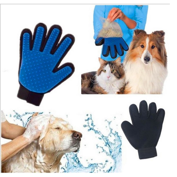 True Touch Pet Glove - Sarung Tangan Pemijat Perapi Bulu Anjing