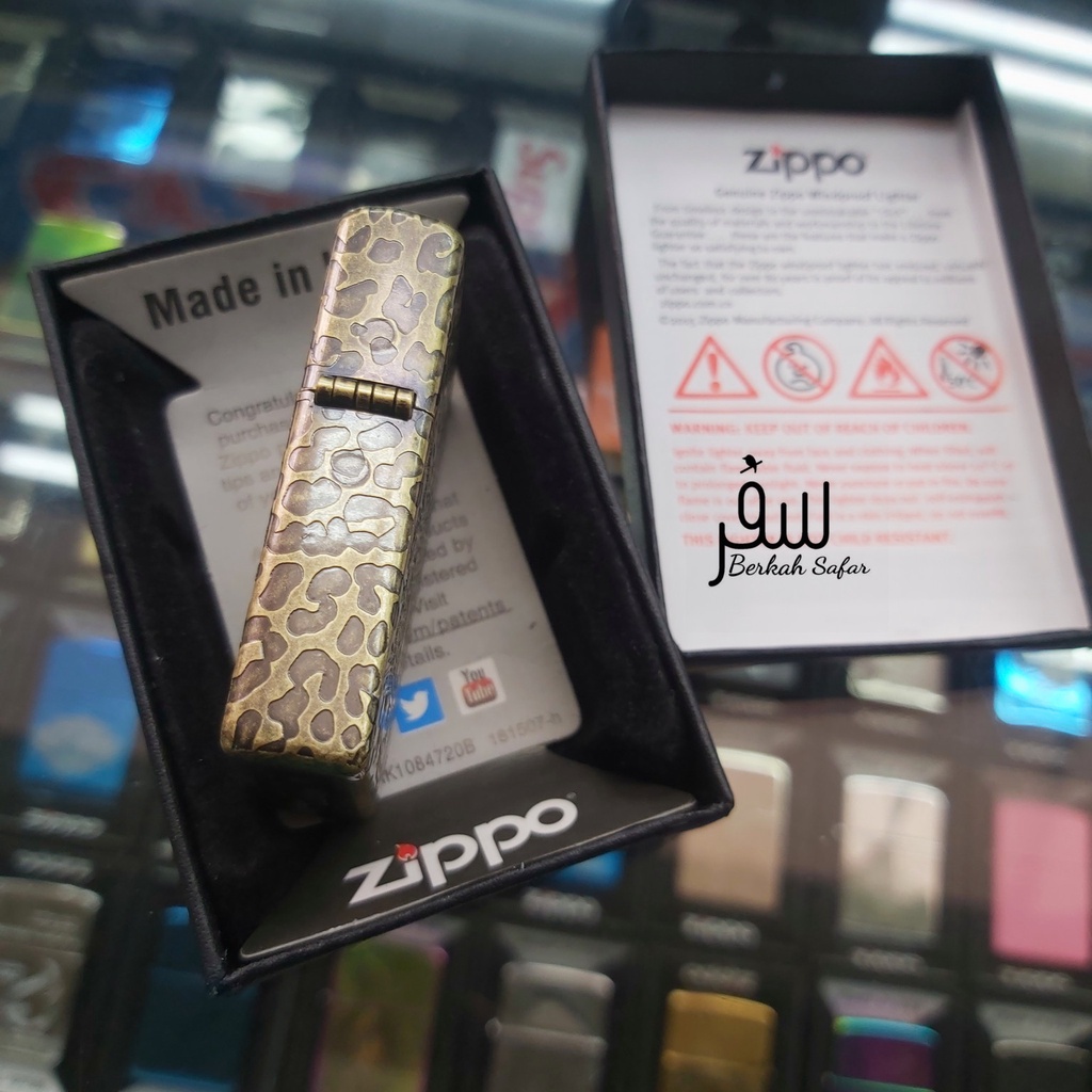 Korek Zippo Gold Tiger Full Grafir High Premium Quality Made In Usa &quot;Limited Edition&quot; - Free Box