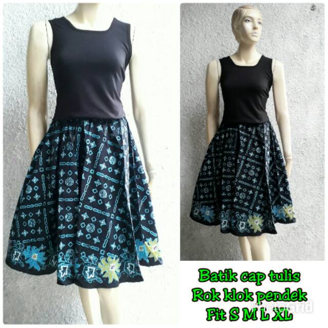 Rok batik klok pendek