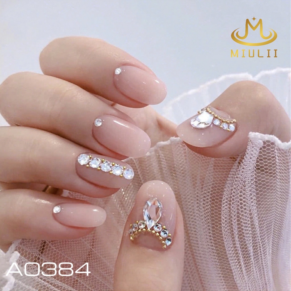 MIULII / KUKU PALSU    A0384 / 24PCS / 3D / NAIL ART / PREMIUM / PINK / CUTE / FREE LEM JELLY / KUTEK