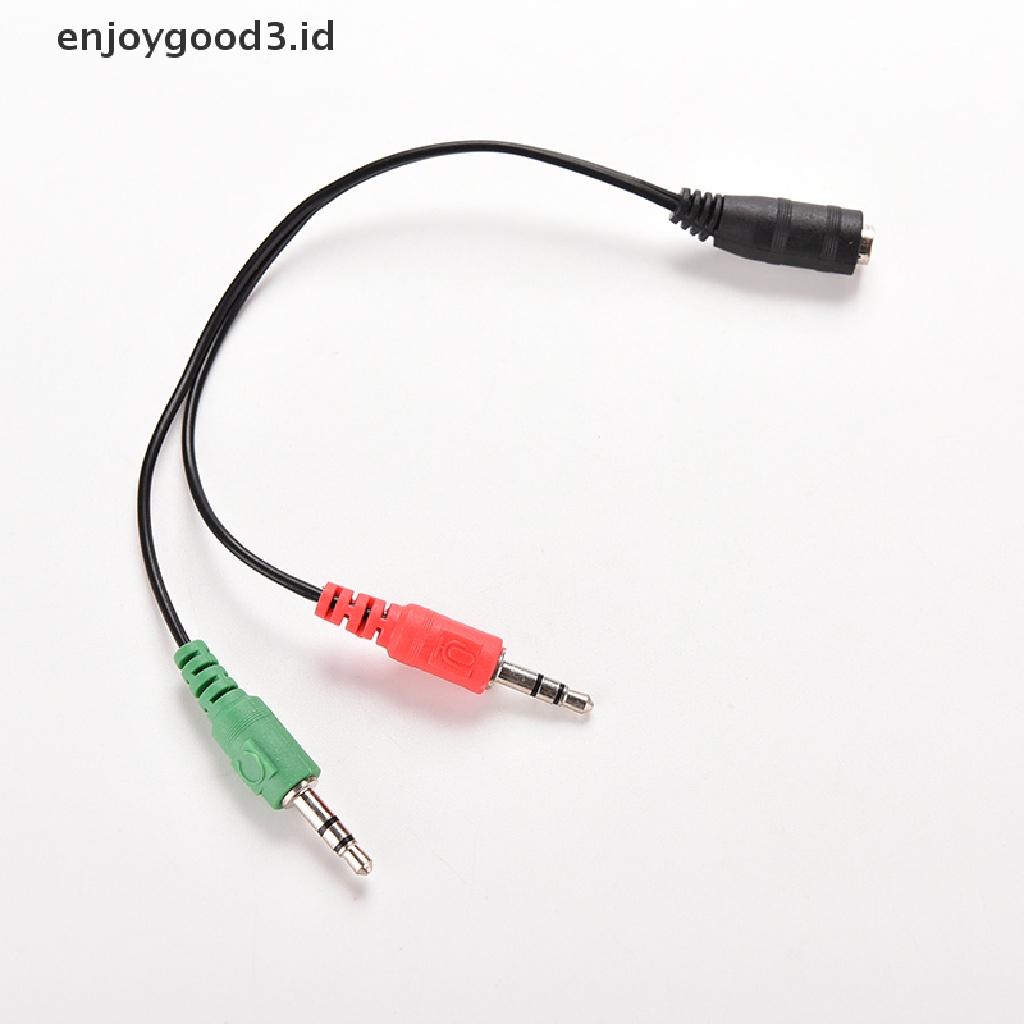 (Rready Stock) Adaptor Splitter Jack Audio 3.5 mm Female Ke 2 Male (ID)