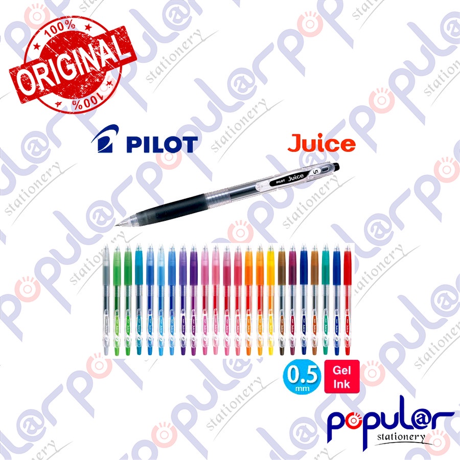 

Ballpoint / Pulpen / Pena Pilot Juice 0.5 - Biru / Hijau / Hitam / Pink / Ungu