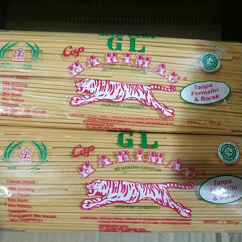 

Mie Lidi GL cap Harimau 500g