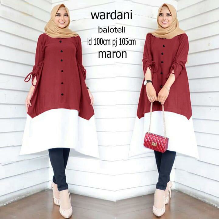 AS FASHION-REALPICT-VV-BAJU TUNIK WANITA TERBARU-ATASAN MUSLIMAH-ATASAN HIJAB-BAJU TUNIK 2021