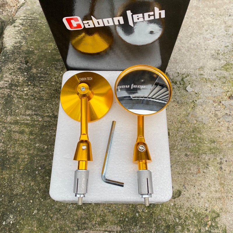 SPION JALU BAR END BULAT CEMBUNG TERMURAH UNIVERSAL NMAX PCX AEROX SCOOPY BEAT VARIO VESPA FINO ADV-Gold cabontech