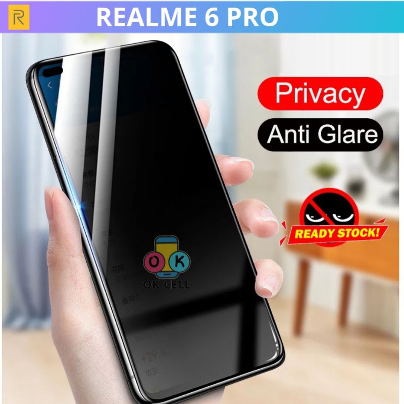 Tempered Glass TG Anti Gores Full Spy Realme 6 Pro -Screen Guard Protector Realmi 6pro Hitam Premium