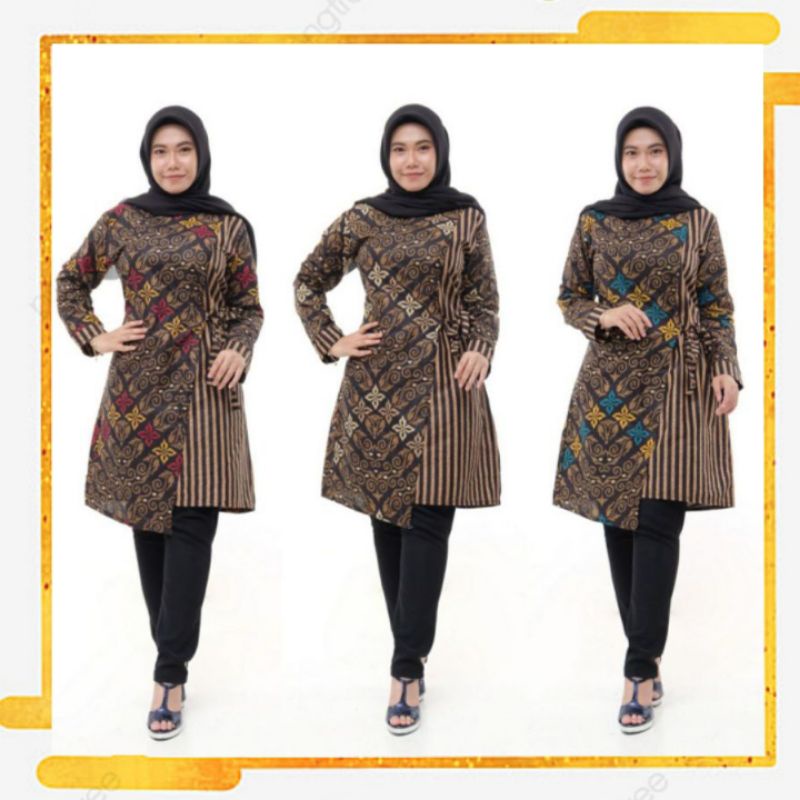 Terlaris SERUT GENES JELITA TUNIC NAVBOR YELBOR WHITBOR CREAMBOR TUNIK BATIK MODERN HRB030 DOLBI DOB