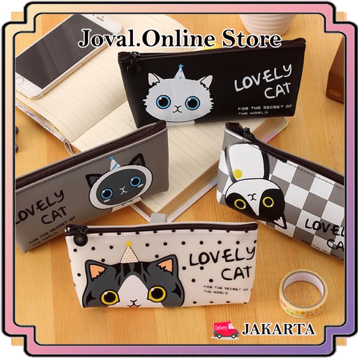 

TEMPAT PENSIL MOTIF LOVELY CAT / KUCING LUCU CUTE