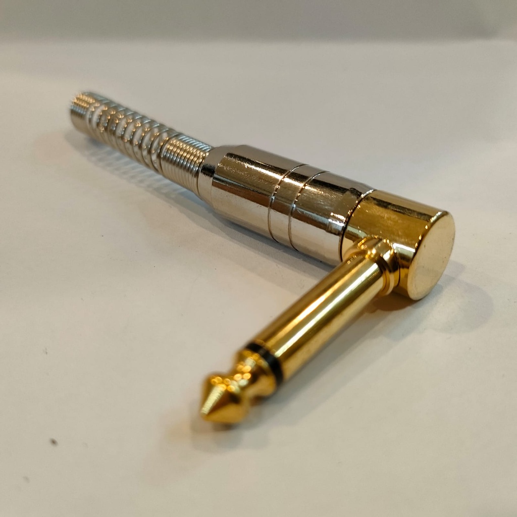 Jek Akai Mono L Gold atau Jack gitar model (L) merek Fahrenheit ORIGINAL