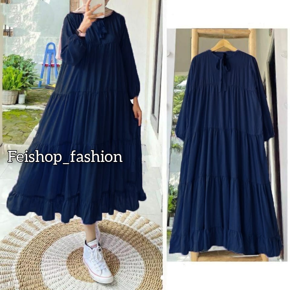 Rachel Midi Dress / Dress Wanita Terbaru Bahan Katun Rayon