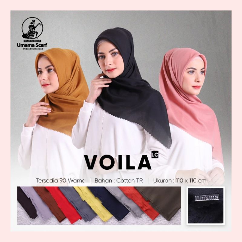 Kerudung Hijab Jilbab Segi Empat Polos VOILA LC UMAMA (PART 2) SERI E F G (GRATIS BROS CANTIK)