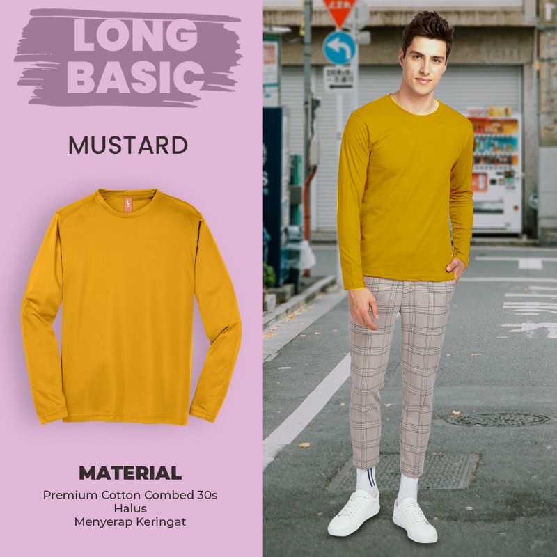 KAOS POLOS COTTON COMBED 30S LENGAN PANJANG-KUBUS (PJG)