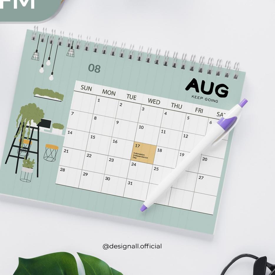 

Pasca [12.12] Designall Kalender Meja / Kalender Duduk Aesthetic Tahun 2022 Spiral FM ㄲ