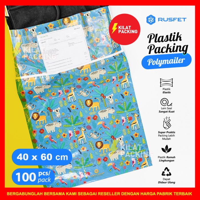 

Produk Amplop Plastik Polymailer Forest Zoo ( Uk : 40Cm X 60Cm)Pack Promo